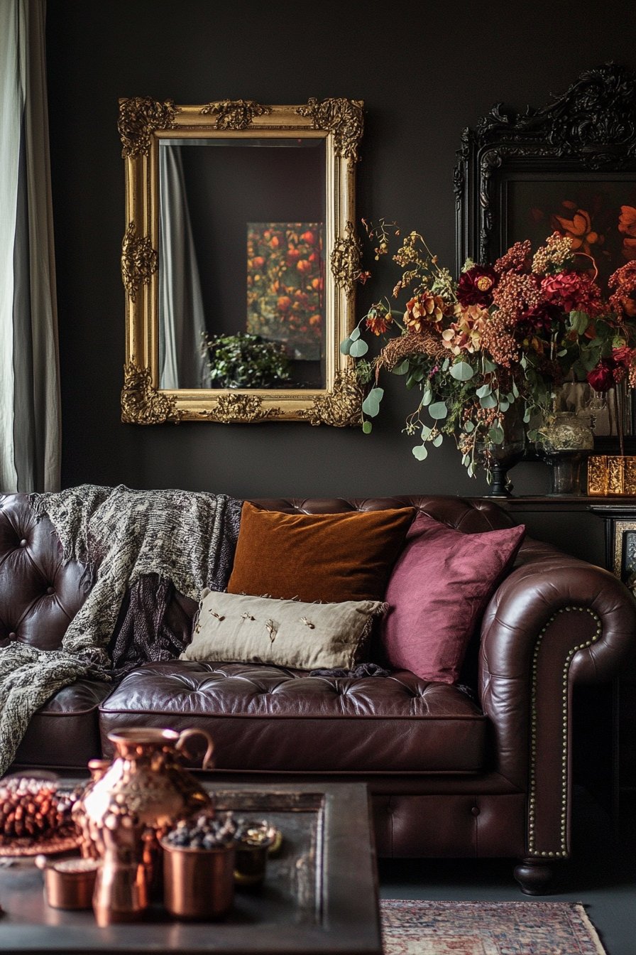 5. Vintage Leather Sofa