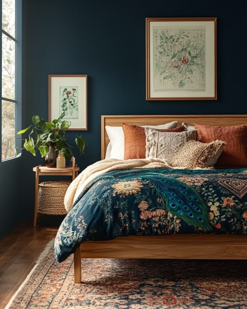 Eclectic Blue Bedroom