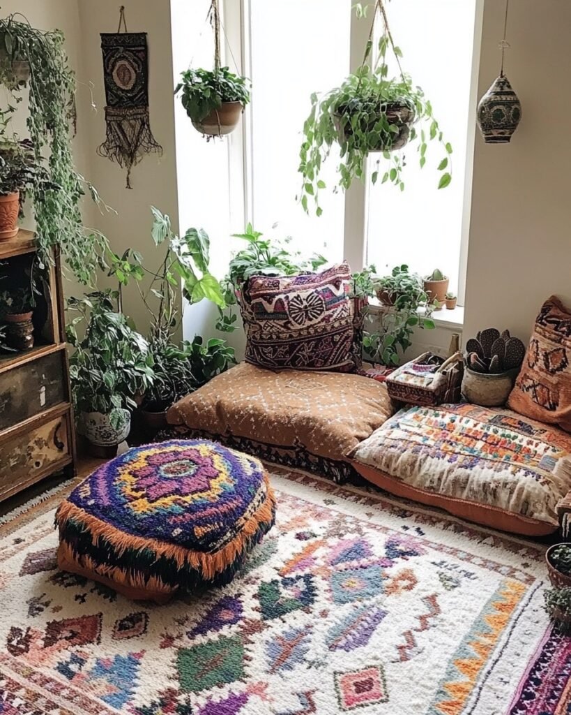 Floor Seating and Plants