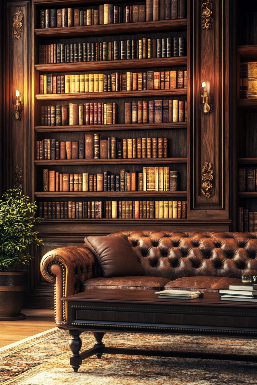 15. Crafting a Luxurious Library Ambience