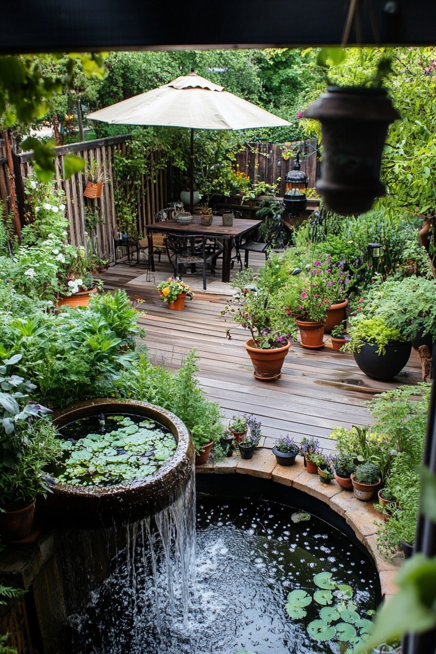 Create a Cozy Backyard Retreat with a Small Waterfall Pond