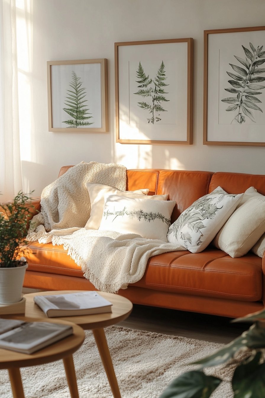 1. White Walls and Earth Tones