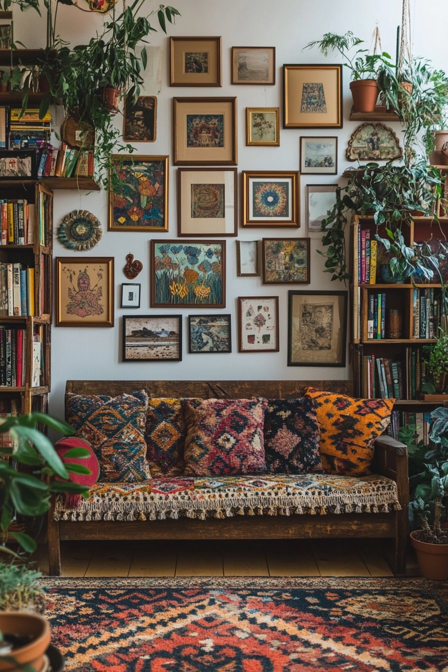 4. Vibrant Gallery Wall