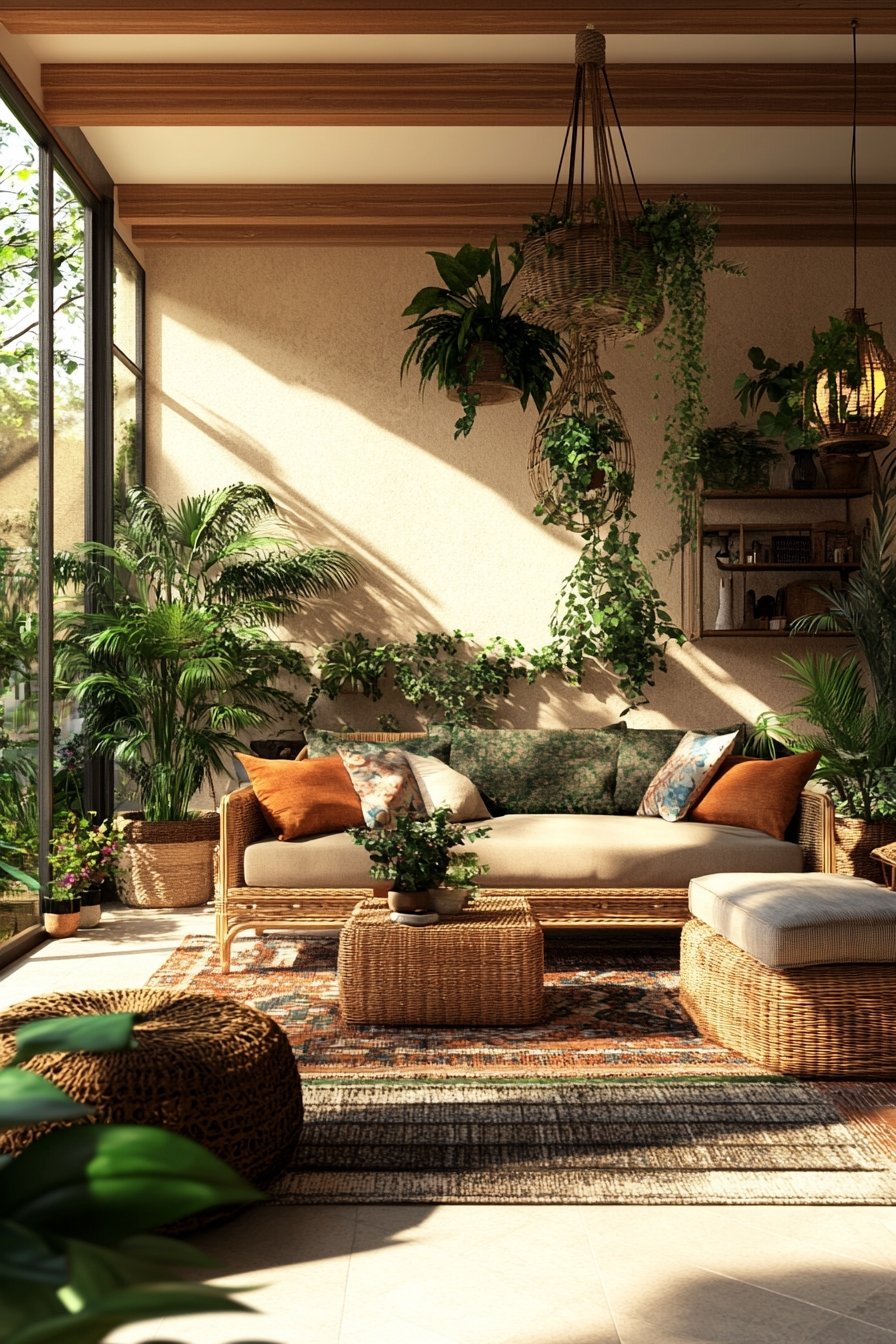 7. Sunlit Boho Retreat