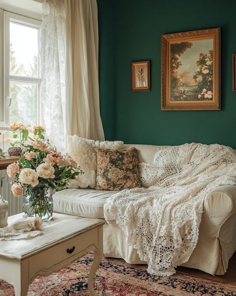 Vintage Garden Charm in a Cozy Corner