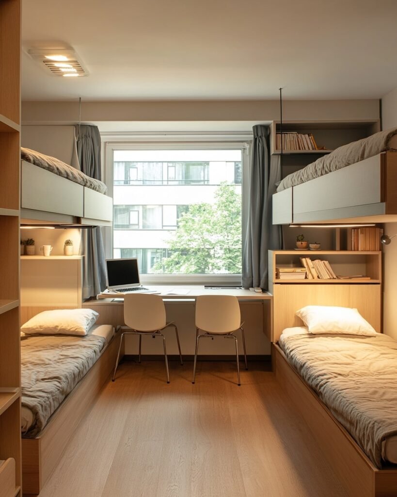Twin Lofted Study Setup