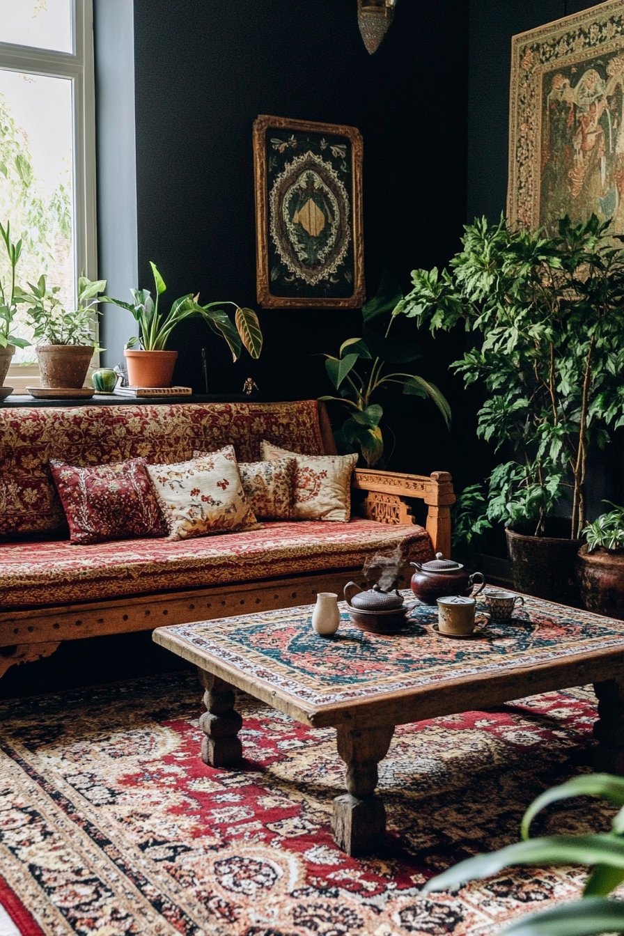 3. Persian-Inspired Boho Living Room