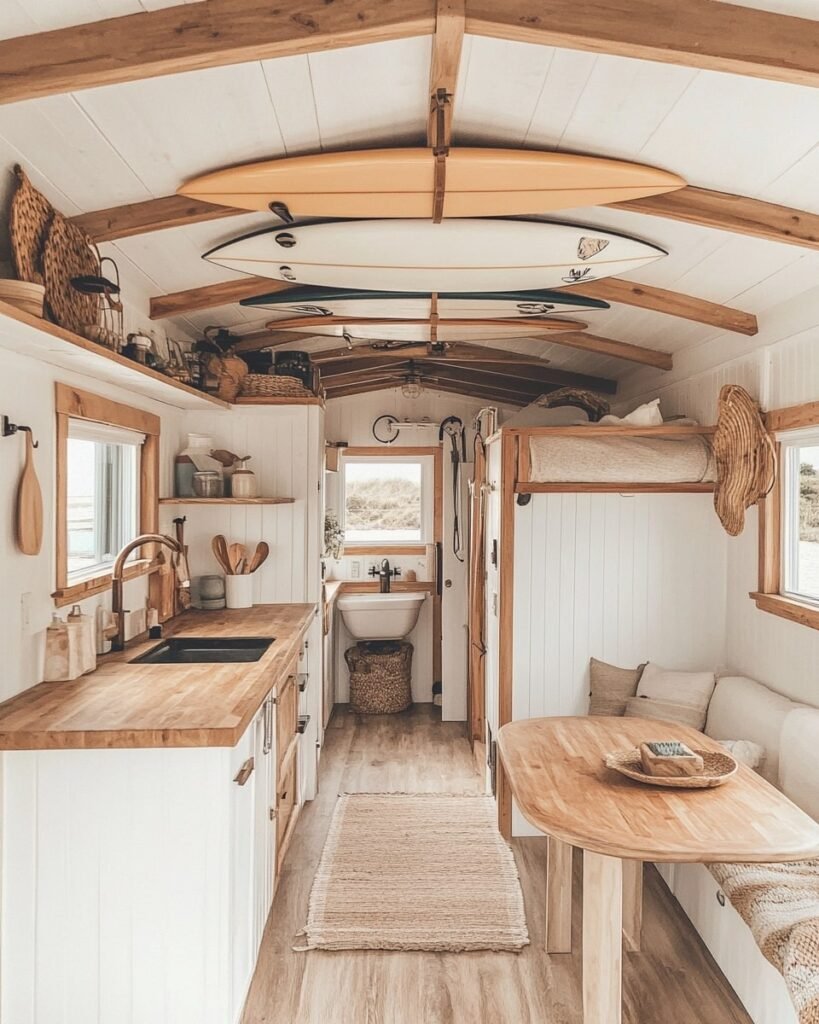 Ceiling-Mounted Surfboards