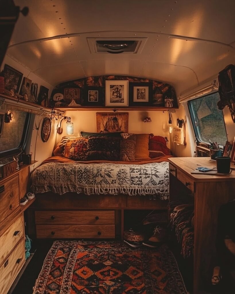 Cabin-Inspired Camper Nook