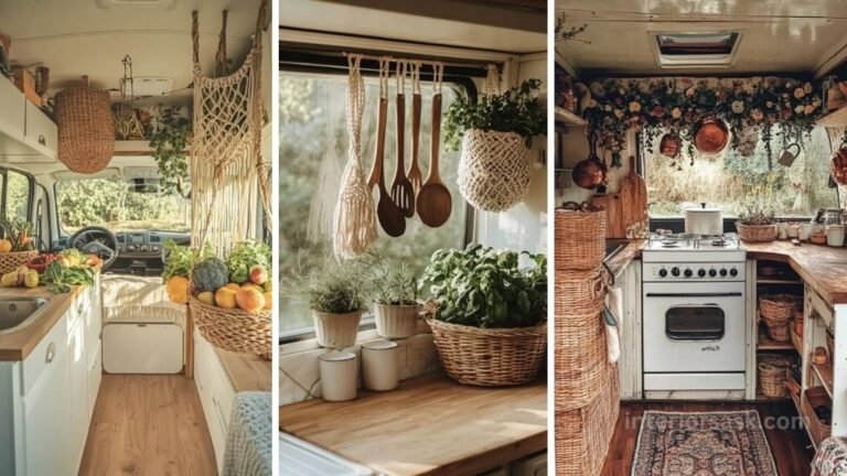 20 Boho-Chic RV Kitchen Transformations