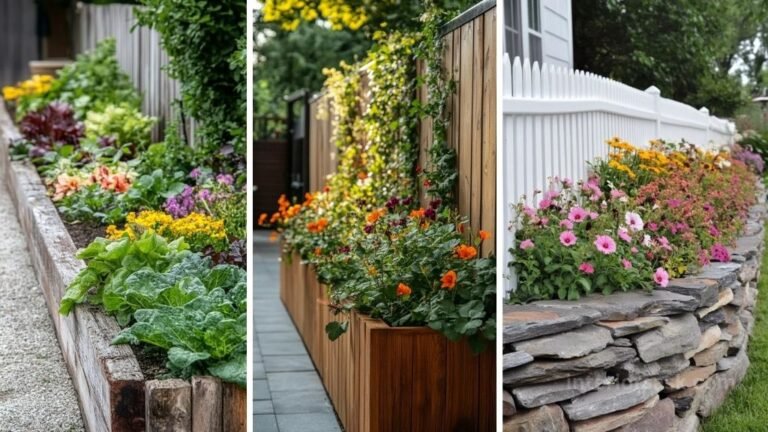 32 Raised Flower Beds That Work Perfectly Along Fences