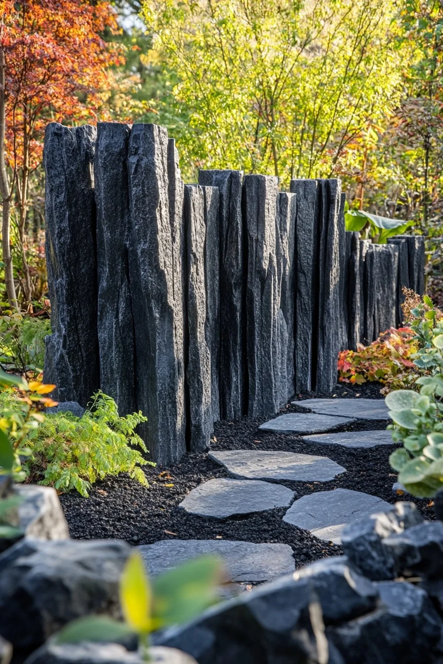 19. Basalt Column Garden Edging