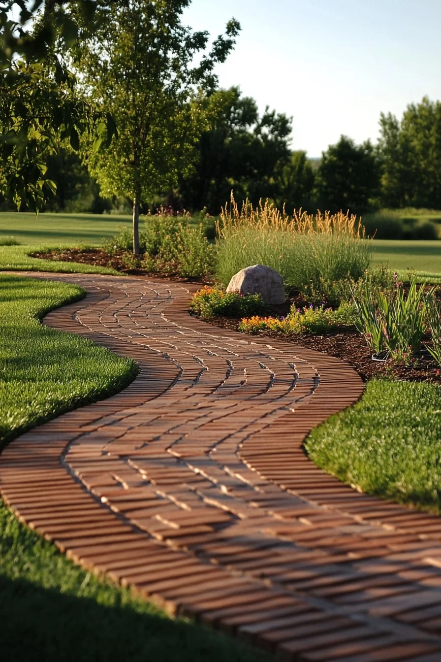 7. Basket Weave Brick Pattern Border
