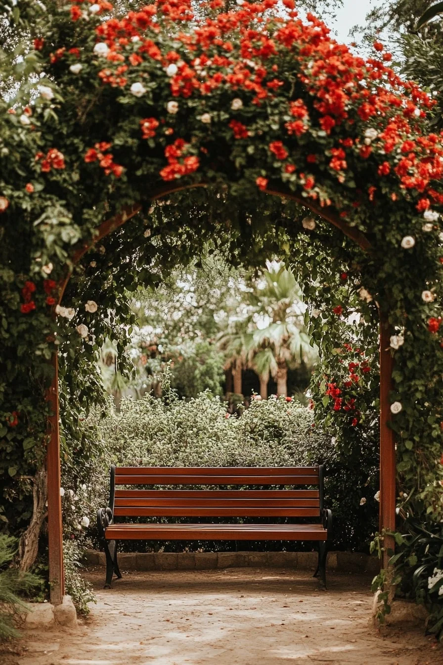 Bench Beneath a Garden Arch