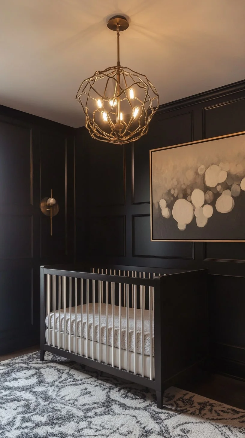 Black and Brass Statement Nursery