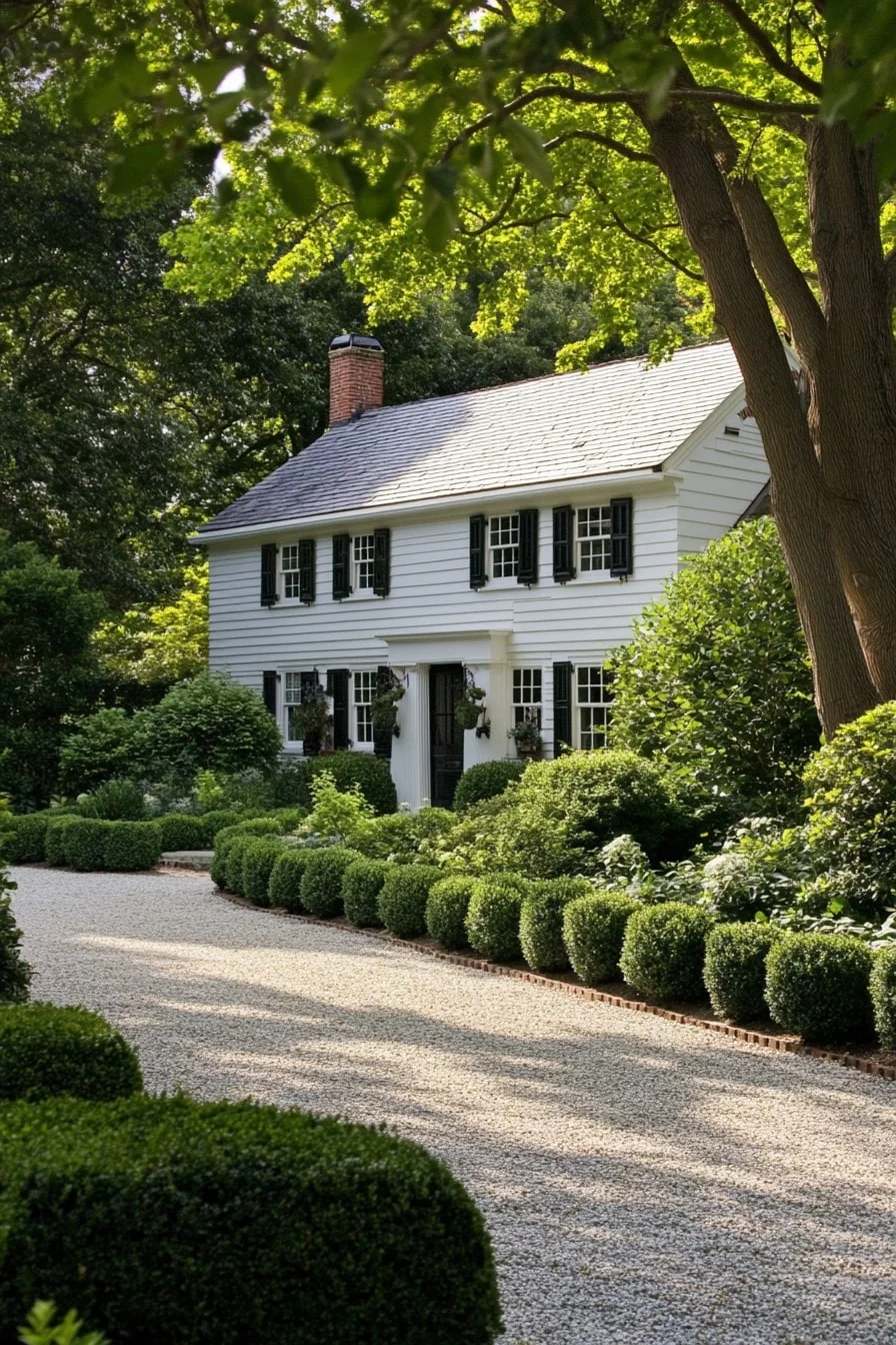 21. Boxwood Hedge as Living Border