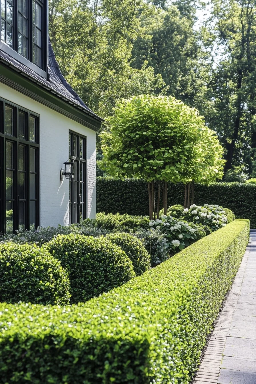 20. Boxwood Hedge as Living Edge