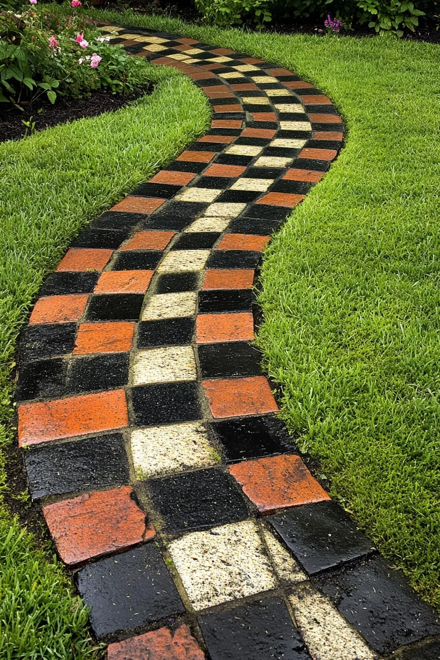 23. Brick Edge Around Gravel Path