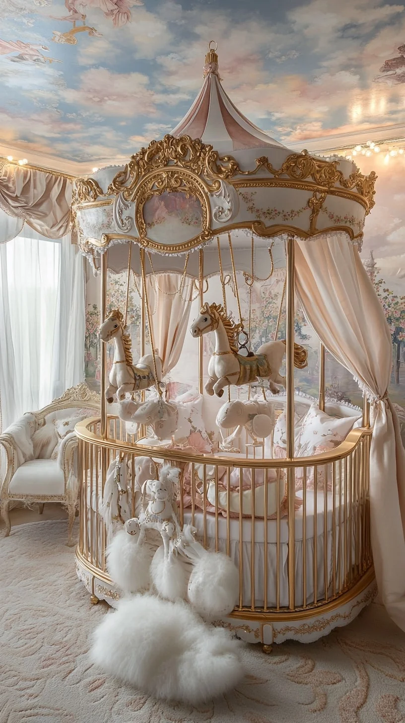 Carousel-Themed Baby Room