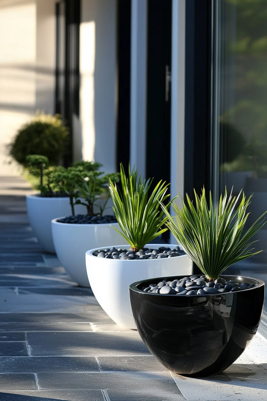 Ceramic Pots in a Monochrome Palette