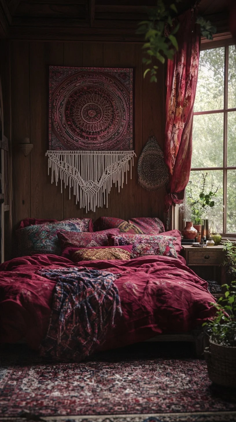 Chic Red Bohemian Escape