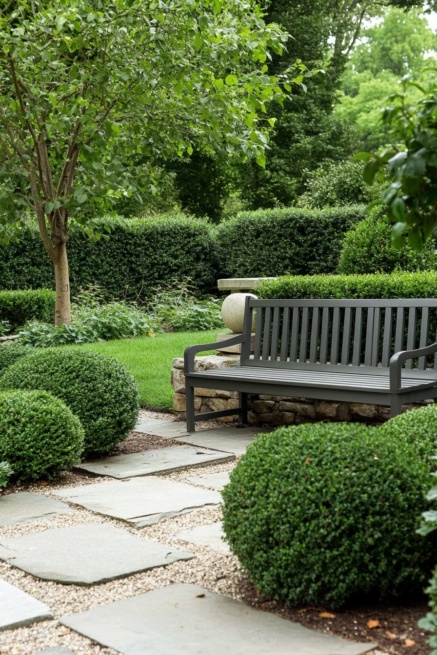 Classic Wooden Slat Bench