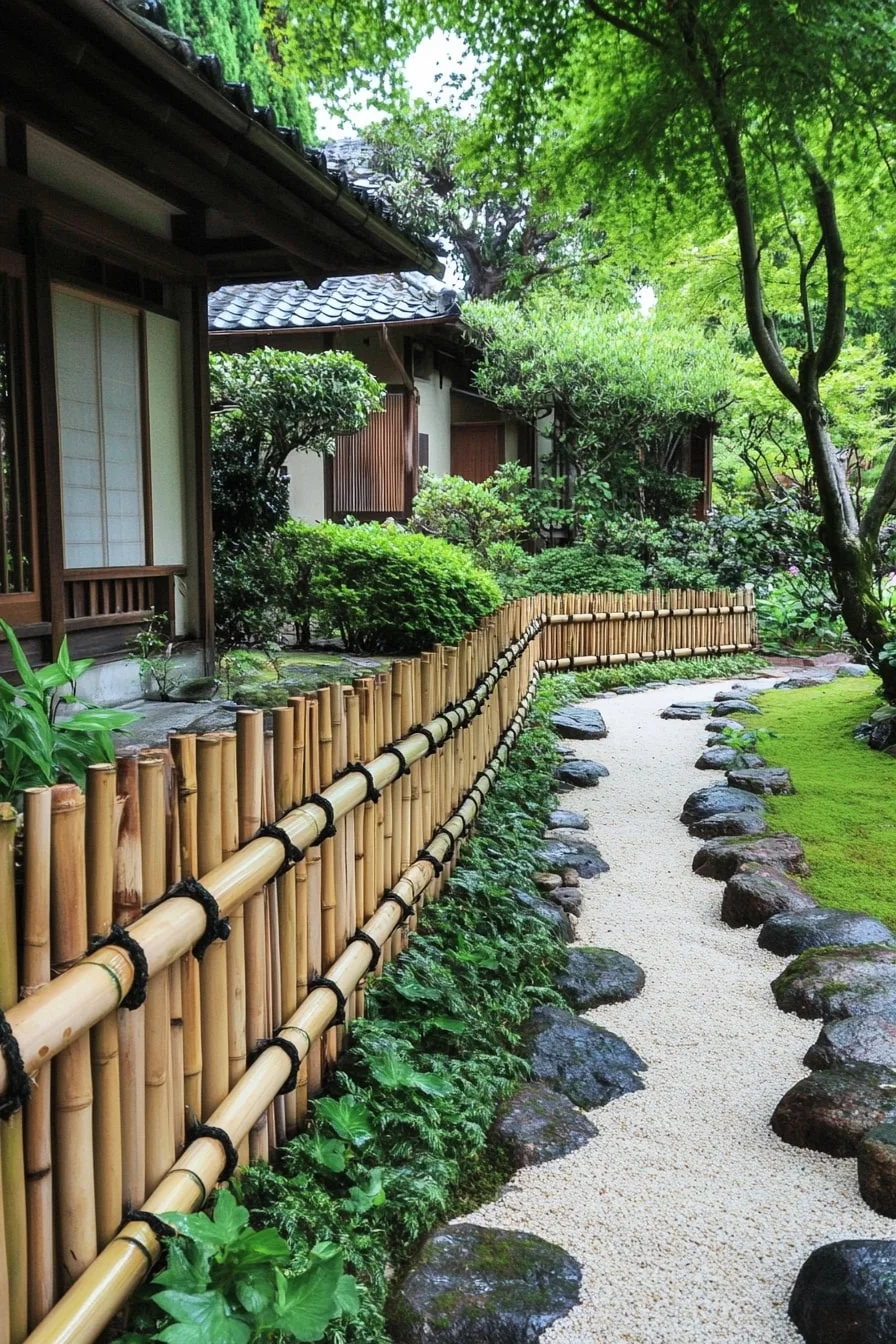 12. Compact Bamboo Border Fencing