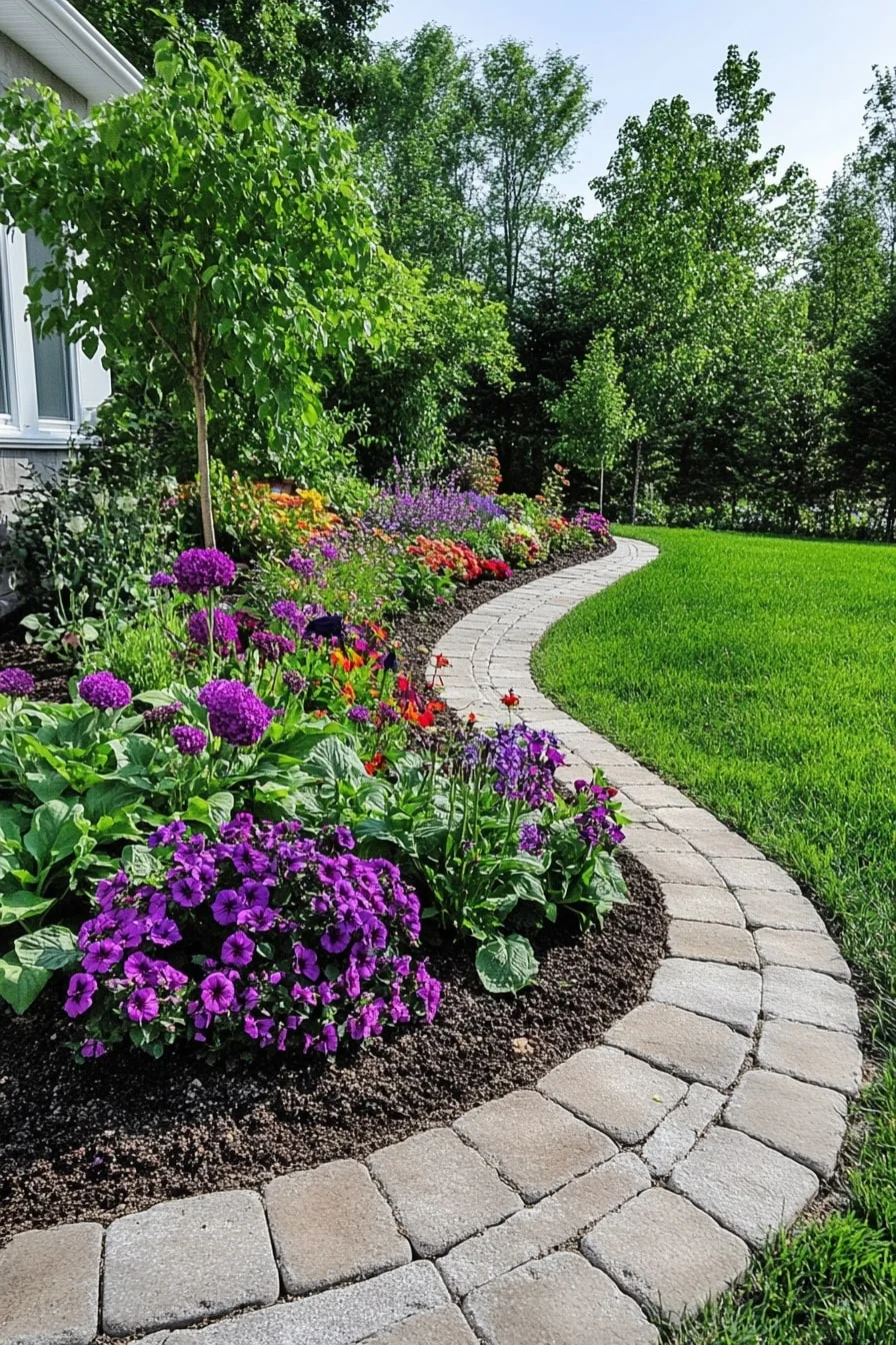 9. Curved Paver Line Border