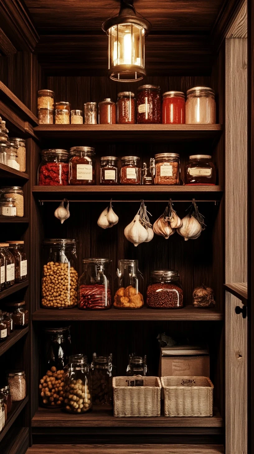 Dark-Stained Cottage Pantry