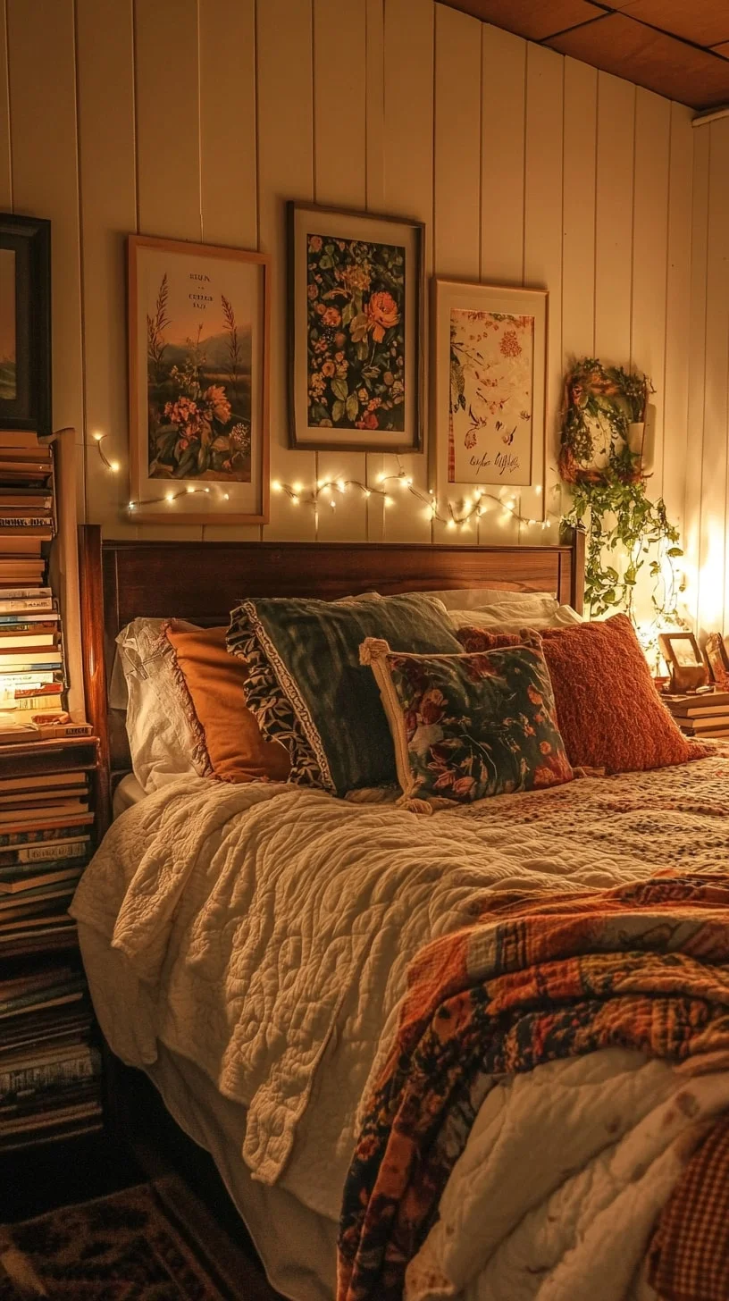 Dusky Cottagecore Bedroom Glow