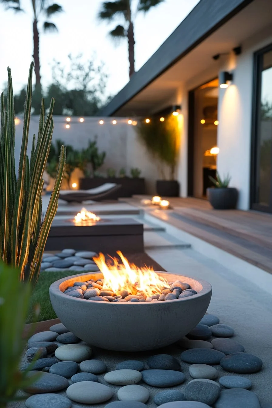 Fire Bowl with Pebble Base