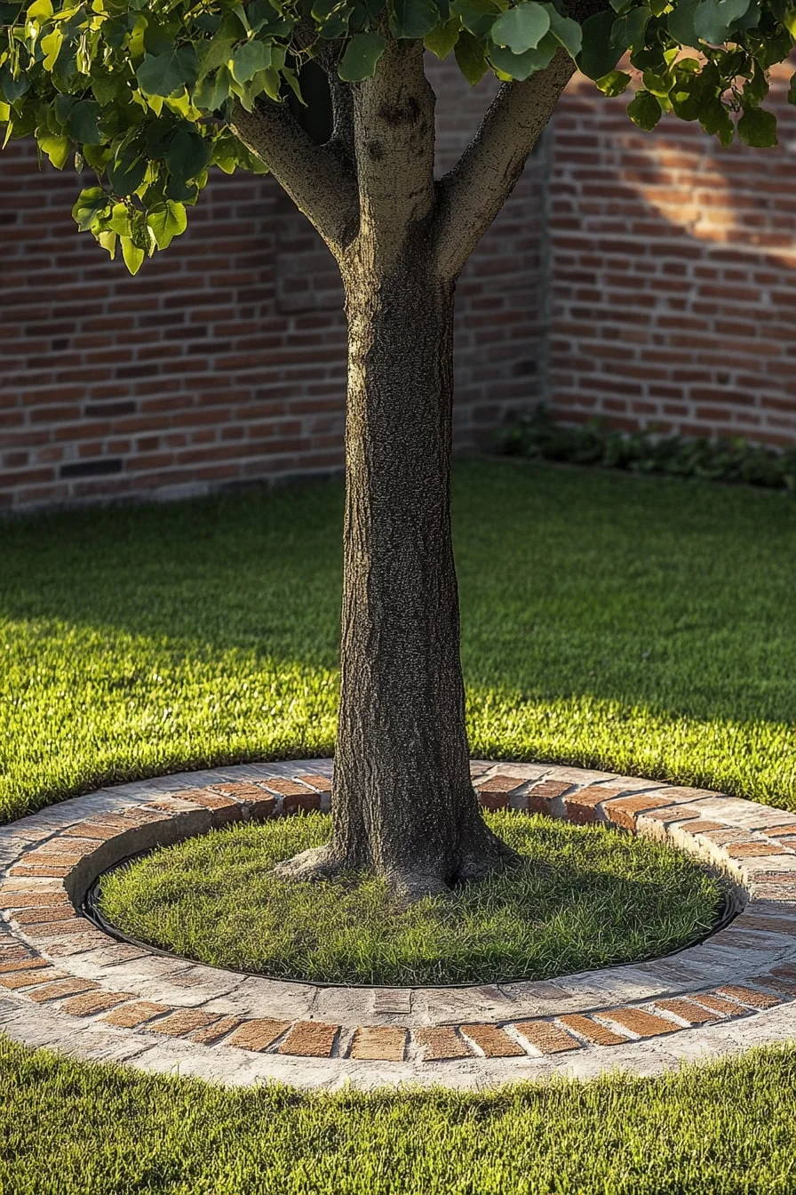 13. Flat Brick Circle Around Trees