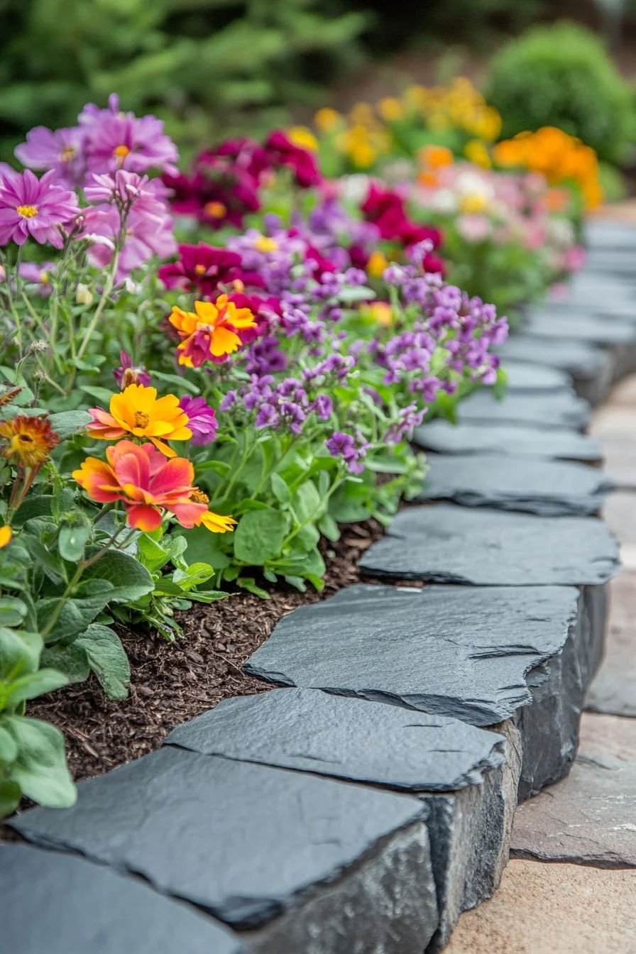 15. Flat Slate Stone Layering