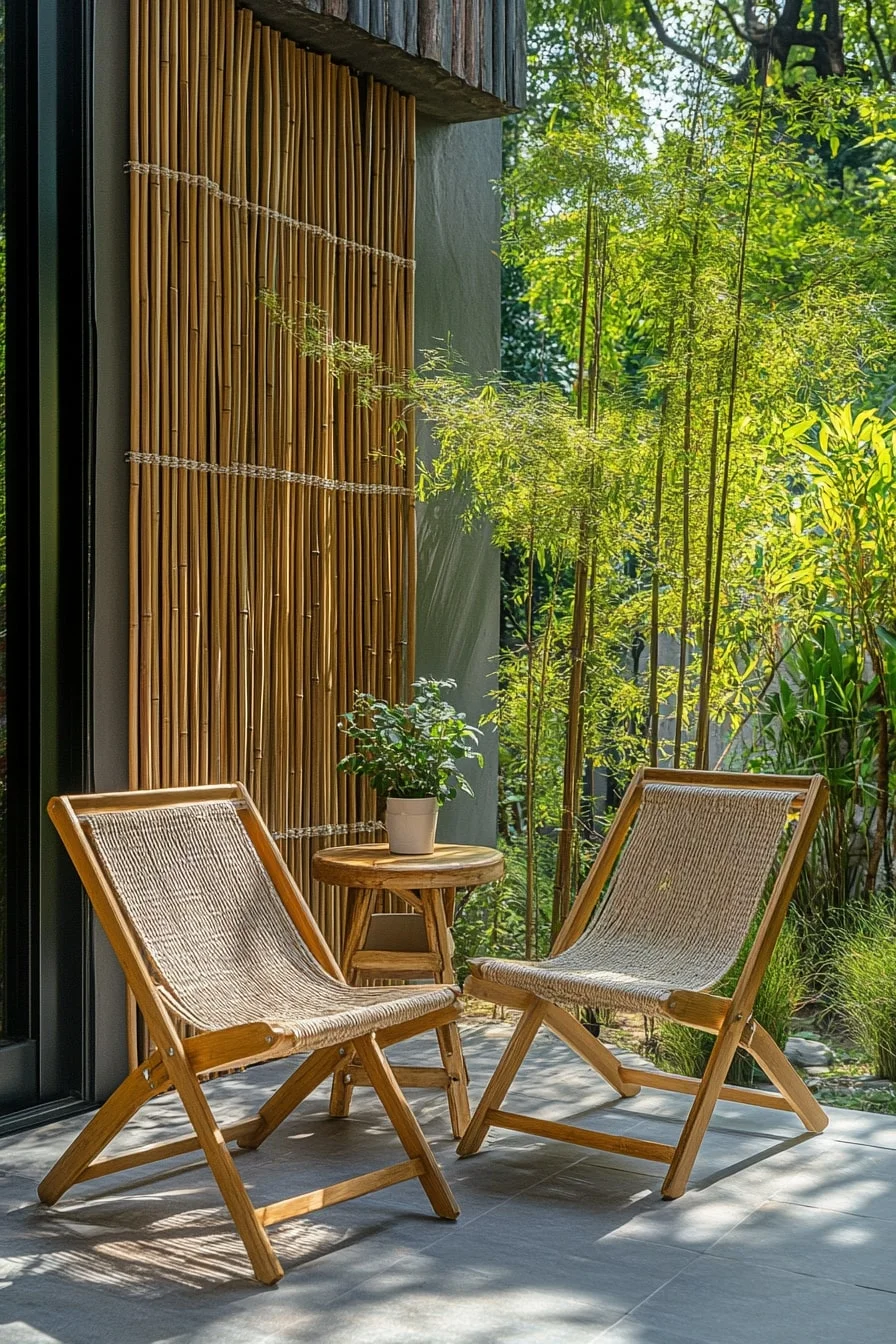 Foldable Scandinavian Chairs with Minimal Deco