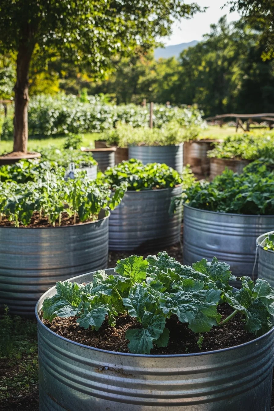 Galvanized Steel Tubs for Large Plantings