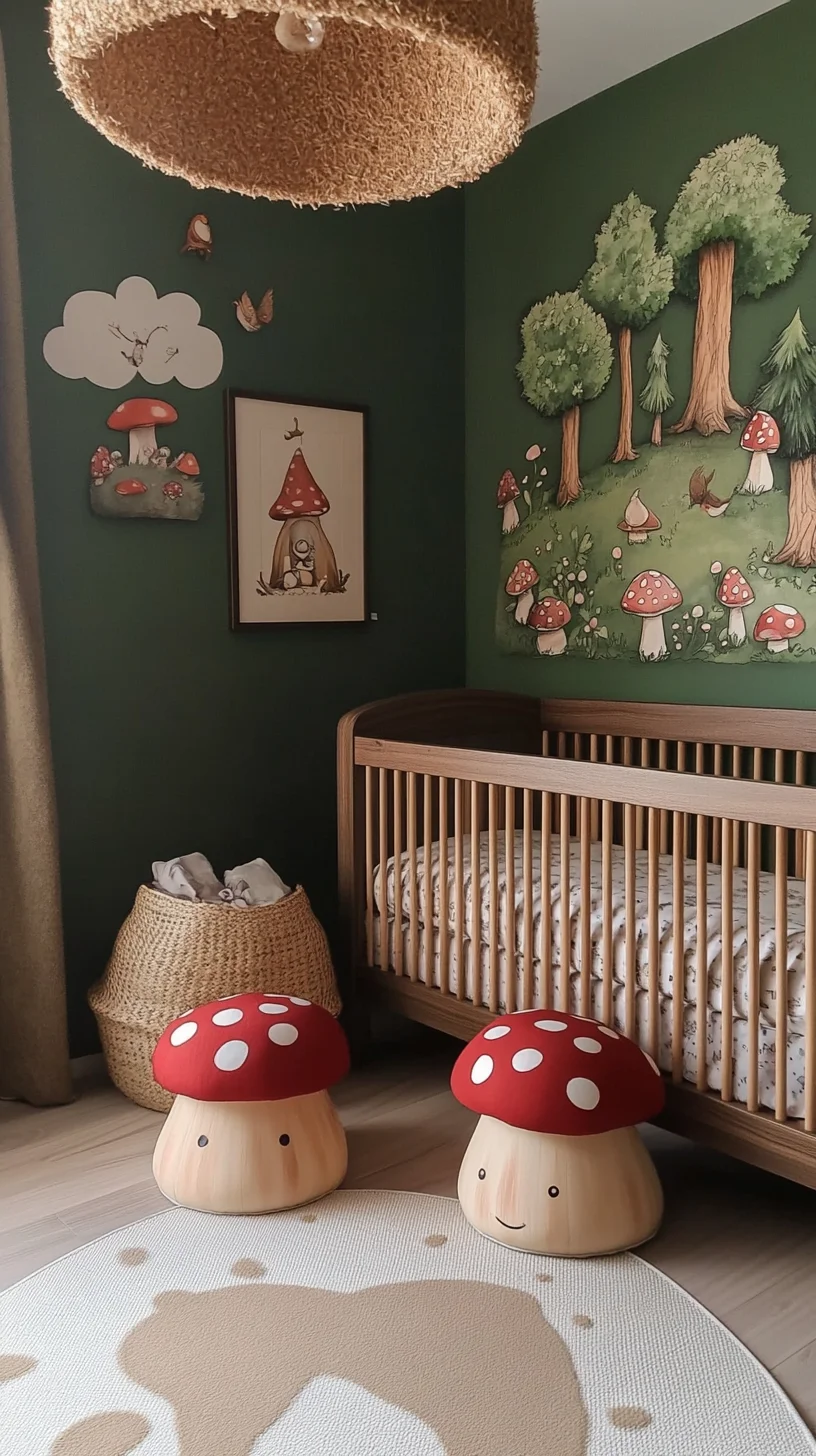 Gnome and Mushroom Fantasy Nursery
