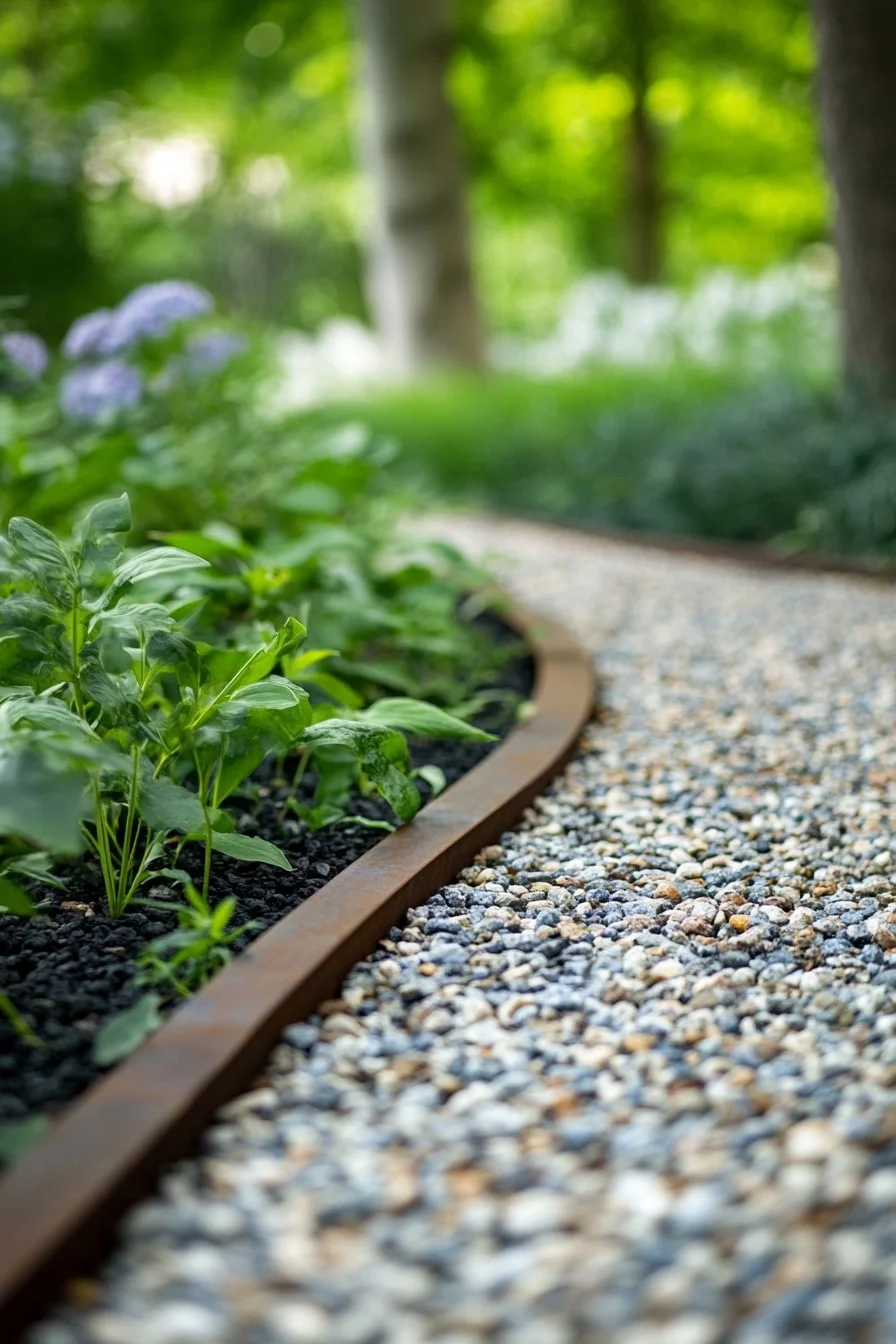30. Gravel Path with Metal Divider Strip