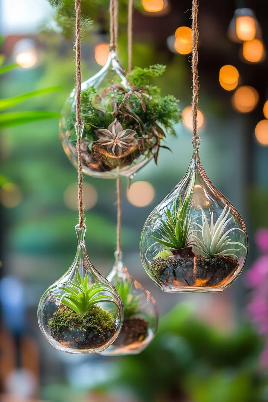 27. Hanging Terrariums for Small Air Plants