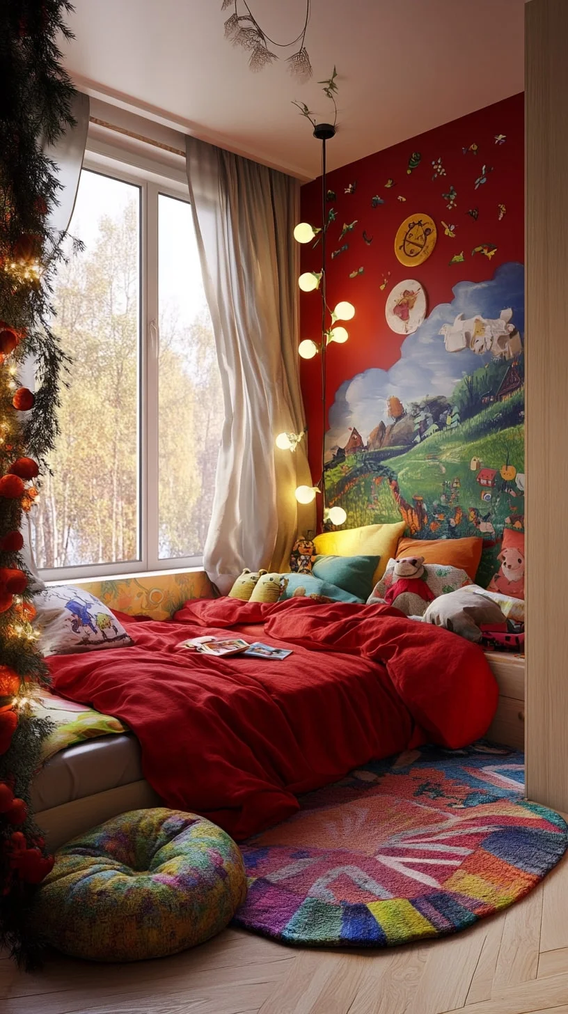 Kids’ Room with Red Playful Touch