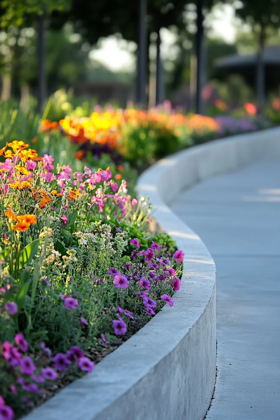 18. Low Concrete Curb Edge