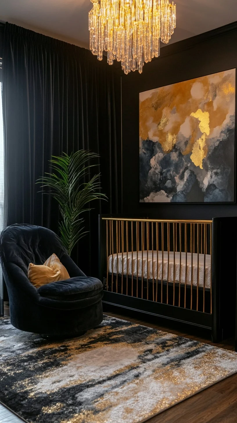 Luxury Noir Velvet Nursery