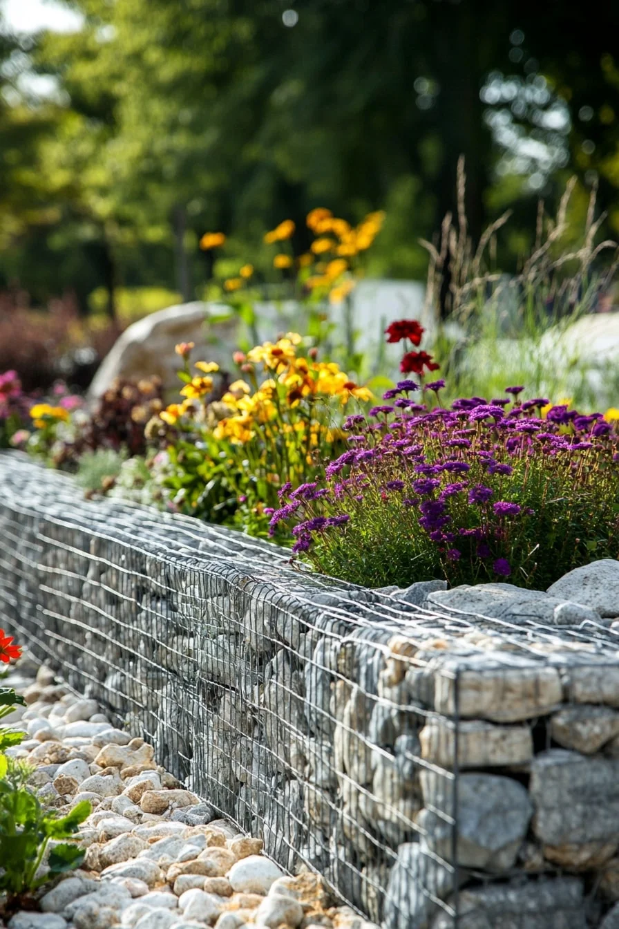 22. Mini Gabion Wall Border