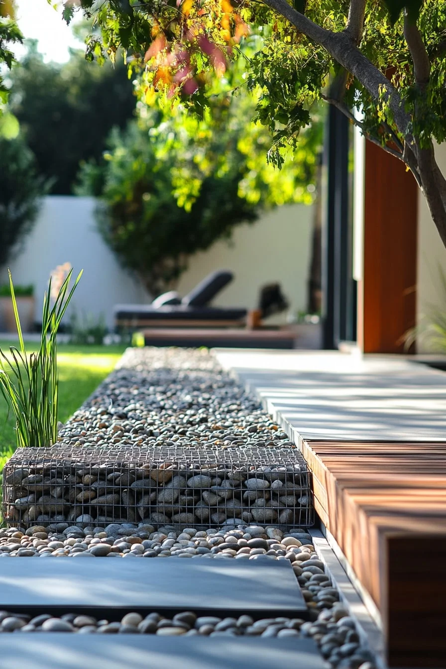18. Mini Gabion Walls with Pebbles