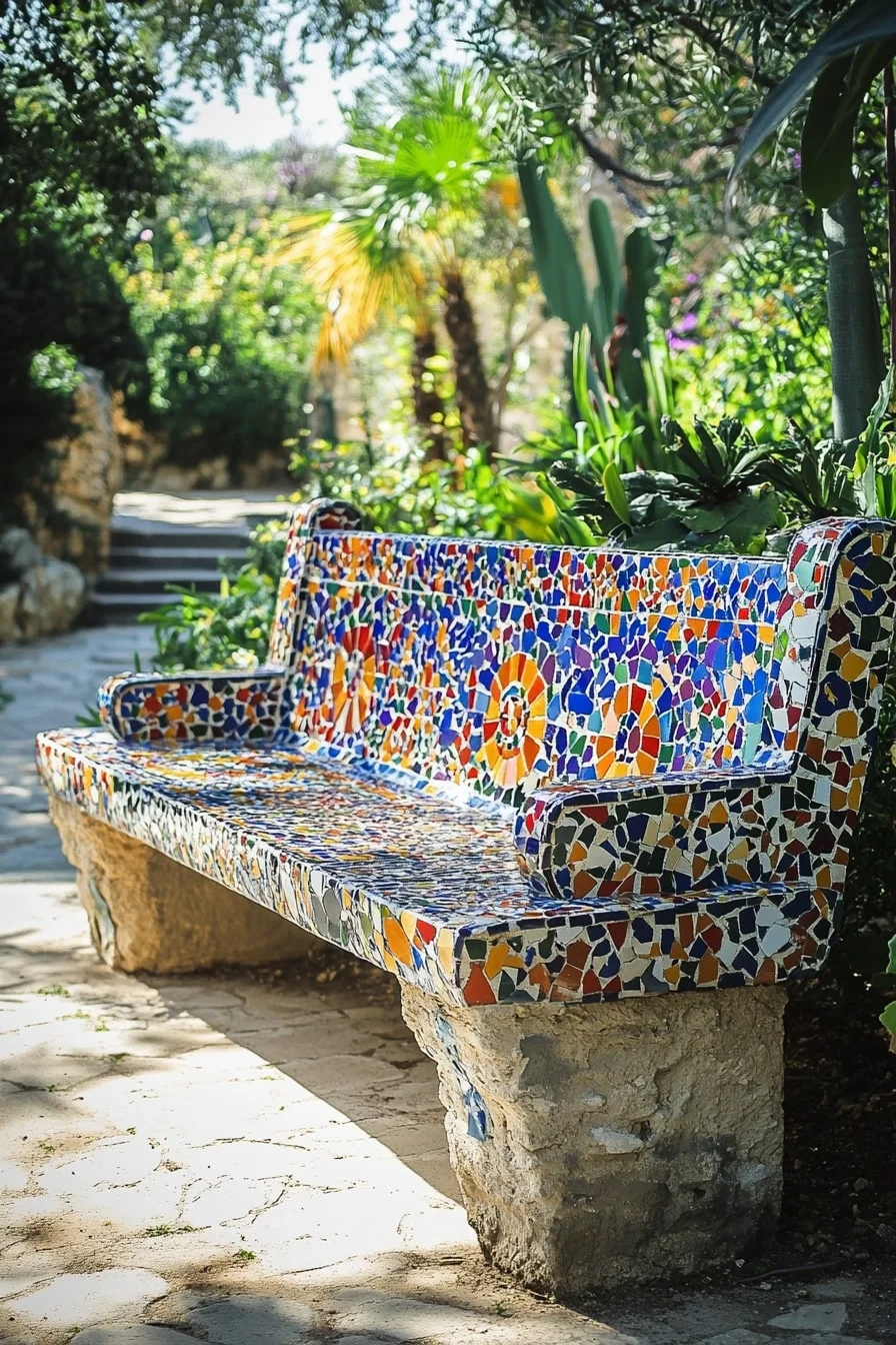 Mosaic Tile Bench