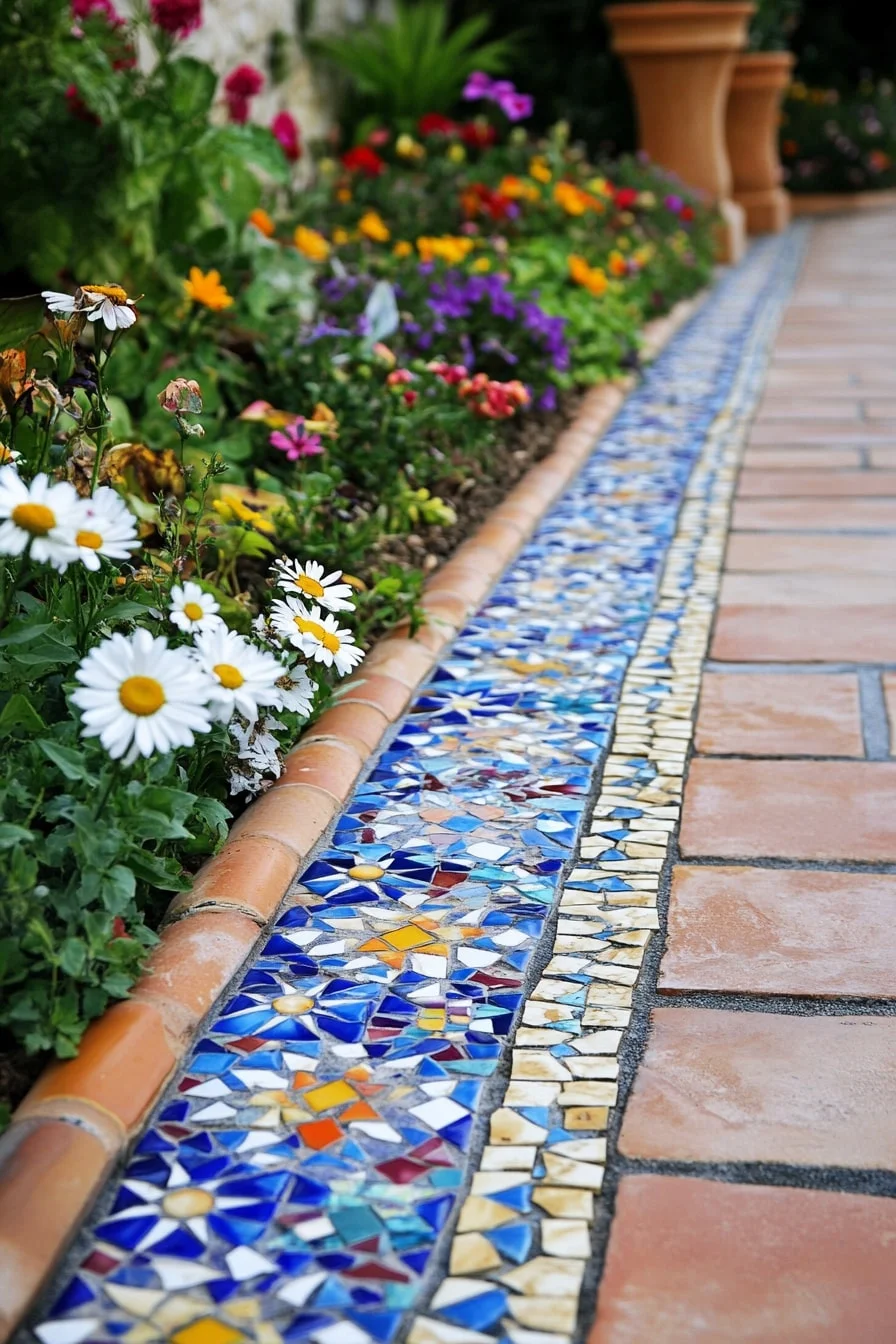 19. Mosaic Tile Strip Edge