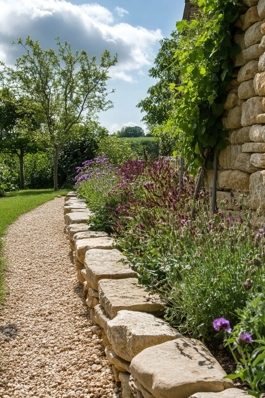 25. Natural Rock Line Border