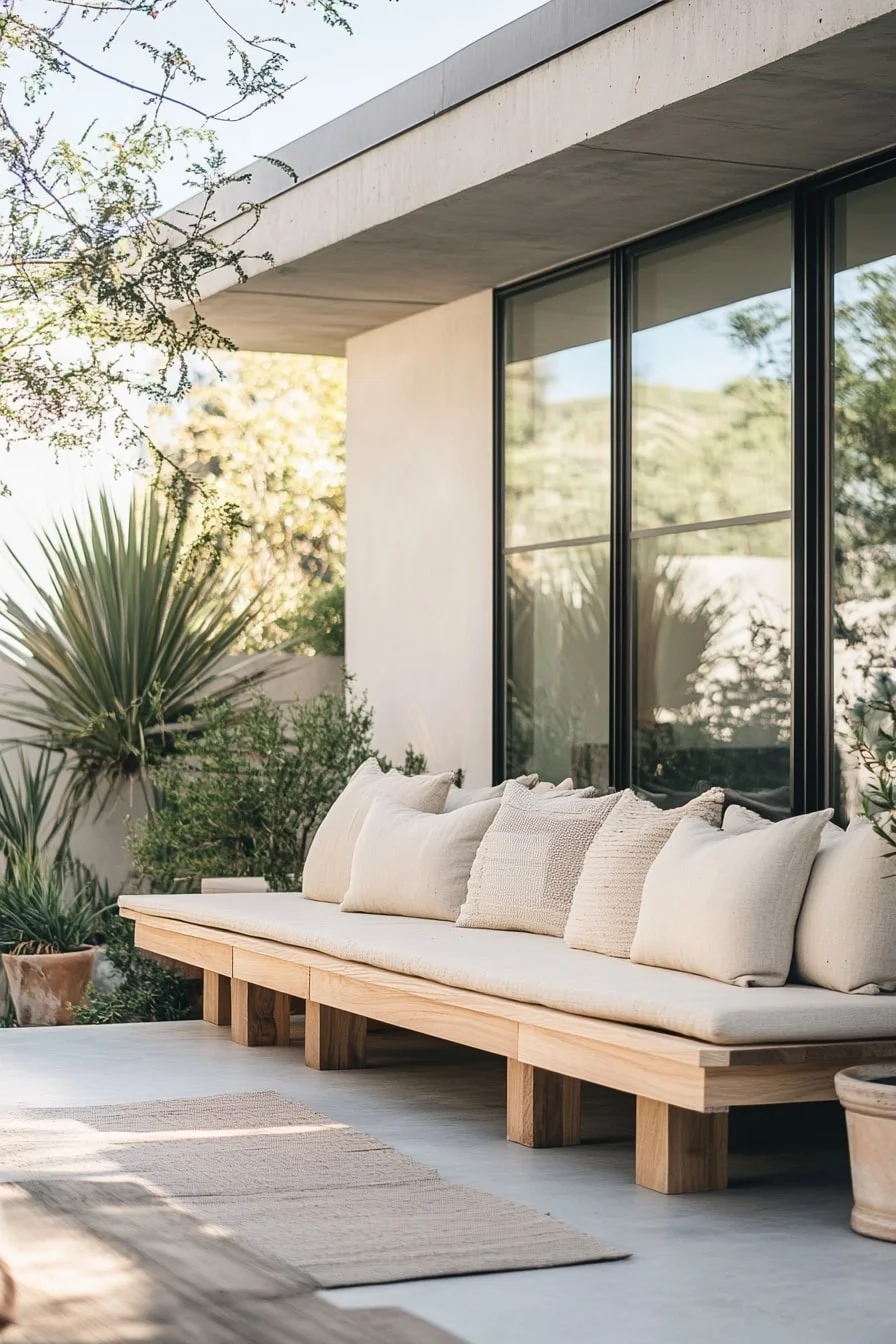 Neutral Wood Seating with Clean Lines