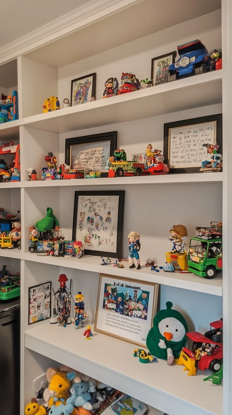 Open Shelf Displays With Dollar Finds