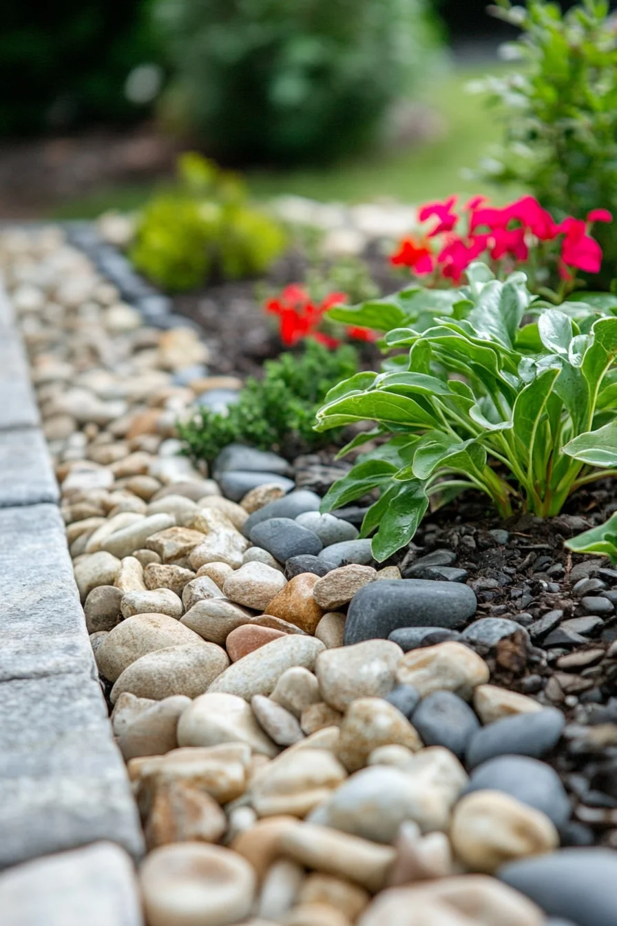 12. Pebble-Filled Bed With Stone Edge
