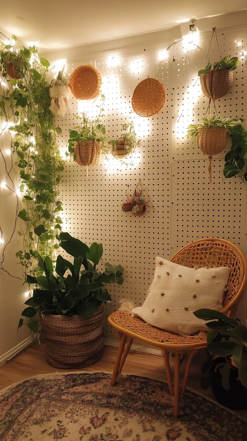 Pegboard Wall for Changing Decor